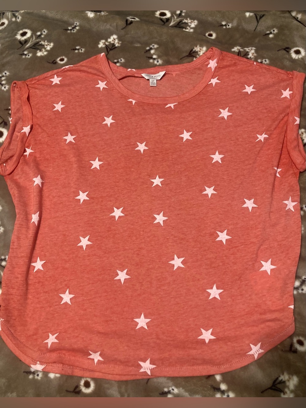 Lucky Brand Coral Star Tee